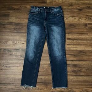 Kut From the Kloth Rachael High Rise Mom Jeans High Rise Raw Hem Women 6‎ Denim